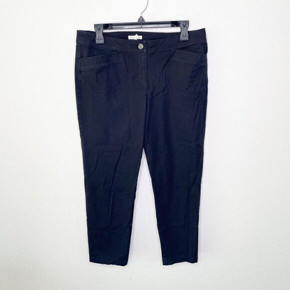 Eileen Fisher Women's Black Crop Organic Cotton Pants Size S - Picture 1 of 7